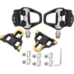 Pedals for Road Bikes, R21 9 x 10 cm Self-Locking Pedals for Road Bikes, Self-Locking Pedals with Cleats Pawl Combo Kit, Bicycle Pedal Repair Replacement Parts for SPD SL