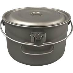 Jolmo Lander Titanium Pot with Handle Camping Pot Ultralight Titanium Pot 800 ml