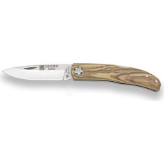 Joker Pocket Knife NO111, Olive Wood Handle, Rear Lock, 6.5cm MOVA Steel Blade, Fish Tool, Hunting, Camping and Hiking