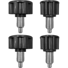 JVNZAM 4 Stück Pop Pull Pin Knob M6 Pull Up Spring Knob Adjustment, Heimtrainer Pin Knob Ersatzteile für Fitnessgeräte Trainingsgeräte