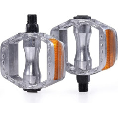 ThinkTop Children's Bicycle Pedal 1/2 Inch Ultra Strong Aluminium Alloy Non-Slip with Reflector, Children's Bicycle Pedals Platform Flat Fit for 12 Inch 14 Inch Boys Girls Bicycle