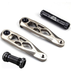 MTB Bicycle Crankset DUB 29 R-SPEC Trail Enduro Bicycle Inner Wheel Crank 165/170/175 mm Spindle CNC for E-Bike (Titanium Crank 165 mm)