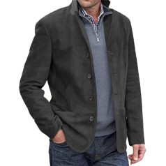SRZYMJ Coat Men's Leather Jacket Black Leather Transition Jacket with Hood Outdoor Jacket Lightweight Softshell Jacket Quilted Jacket Hood Functional Jacket Parka Winter Coat Wool Sports Jacket