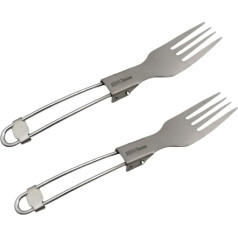 RISON-Titanium Foldable Fork Ultra Light High Quality 2 Pack Camping Fork Folding Fork for Camping Backpacking Hiking Fishing or Other Outdoor Activities