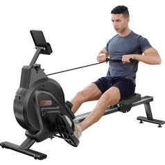 Foldable Magnetic Rowing Machine 16 Resistance Levels Quiet Maximum Capacity 120kg Black