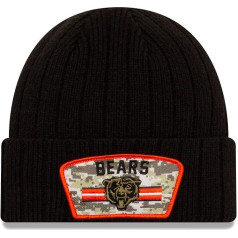 New Era NFL Salute to Service Beanie 9Fifty American Football Winter Hat Black, Chicago Bears 2