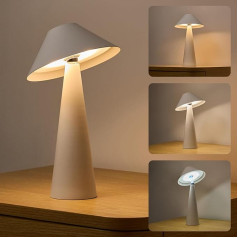 Lalavon Wireless Table Lamp with Magnet, 3 Colours, 3000 K - 6000 K, Dimmable Battery Table Lamp, Touch IP54 Waterproof, 4000 mAh Portable Table Lamp, Rechargeable for Bedroom, Dining Table, Outdoor