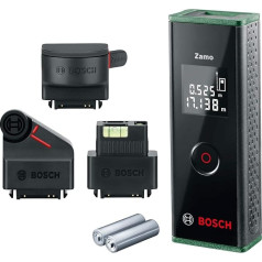 Bosch laser measure Zamo Set with 3 adapters in premium box (easy & precise measurement up to 20m, 3. gen.)