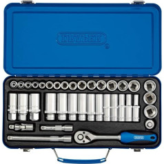 DRAPER dd37 m/MT 3/20,3 cm SQ. DR. metrisch Socket Set (37 Stück), blau