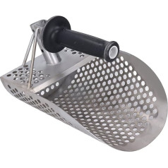 Natudeco Sand Shovel for Metal Detection, Metal Detection Sand Shovel Made of Stainless Steel, Beach Sand Shovel, Beach Sand Sieve for Professional and Beginner Explorers