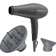 GA.MA ITALY PROFESSIONAL Gama Italy Professional Phon Tempo 5D Sensi - 2200 W Power - Black, Innovative 5D Technology Ultra Ozone Ion Protect - Maximum Care and Protection of Hair - 530 g