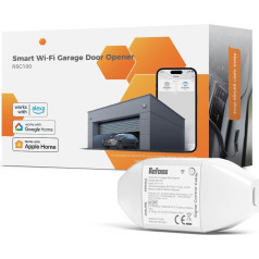 Refoss Smart Garage Door Opener, WiFi Remote Control, Compatible with Apple HomeKit, Alexa, Google Home, No Hub Required, 2.4 GHz