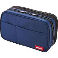 LIHIT LAB Large Capacity Pencil Case with Double Zipper for School Office College Large Capacity 6 Compartments Pencil Case Holder for Adults Teens Boys Girls
