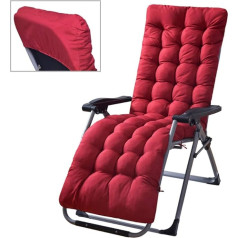 Atyhao Sun Lounger Cushion, Thick Replacement Garden Sun Lounger Cushion, Lounge Cushion Only for Outdoor Garden Lounger Chaise Lounge (Red Wine)