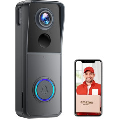 XTU WLAN Video Doorbell with Camera 1080P HD Wireless Video Doorbell, Smart Video Doorbell with Battery, PIR Person Detection, Night Vision, 2-Way Audio, Supports SD & Cloud Storage