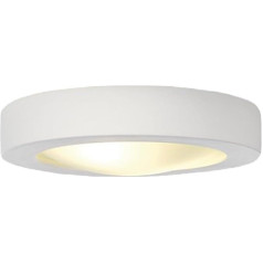 SLV Plaster Light PLASTRA 105 | Customizable LED Ceiling Light for Indoor Lighting | Round LED Ceiling Light for Hallway, Bathroom, Children's Room | 2 x E27 Bulbs (Each Max. 25 W)