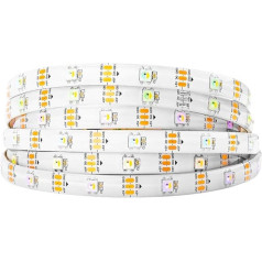 BTF-LIGHTING RGBW SK6812 (Similar to WS2812B) RGB+Warm White 5 m 30LEDs/Pixel/m Individually Addressable Flexible 4 Colours in 1 LED Dream Colour LED Strip Waterproof IP65 DC5V