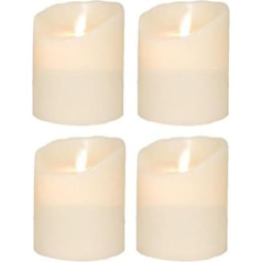 4x Sompex Flame LED Candle 8,5x10 cm 35129 Advent Wreath Set