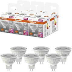 OSRAM LED Spotlight MR16 45 with Three Light Colours, GU5, 3, 5.6 W, 550 lm, 2700 K - 6500 K, Warm, Cold and Daylight White, Colour Temperature Change, Very Low Energy Consumption, Long Service Life,