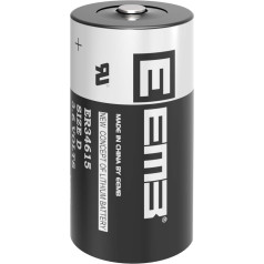 EEMB ER34615 D Cell Batteries 3.6 V Lithium Battery High Capacity Li-SOCL₂ Non-Rechargeable Battery LS-33600 SB-D02 XL-205F for CNC Machine Tools Programmers Injection Moulding Machines More