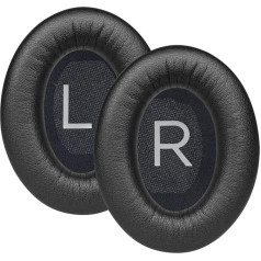 Replacement Ear Pads for Bose QuietComfort 45 (QC45) Quiet Comfort 45 Over-Ear Headphones, Replacement Cushion with Softer Protein Leather, Noise Isolating Memory Foam (QC45-Black)