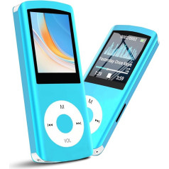 Hotechs Slim Design MP3 Player MP4 Player with 32GB Memory Card Digital LCD Display 1.8 Inch Display FM Radio