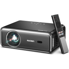 AURZEN Eazze D1 PRO Intelligent Projector with High Brightness, WiFi and Bluetooth, Netflix License, Auto Focus and Keystone, DoIby Audio, Grey