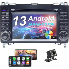 Carplay Car Radio for Mercedes Benz W169 W245 W639 Viano Vito Sprinter B200 for Mercedes W169 with Carplay Android 13, for 7 Inch 4-Core 32 Go ROM Support DVD/NAVI/GPS/WiFi/BT/Radio/FM/USB/DAB
