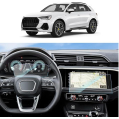 SKTU [Pack of 2 Screen Protectors Compatible with Audi Q3 F3 2019-2024 Sat Nav + Instrument Panel Protective Film Screen Protector