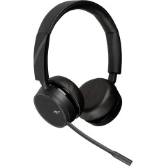 Plantronics Voyager 4220 UC USB-A Headset (Poly) - Stereo Bluetooth Headphones with Headband Microphone and Noise Cancelling - Connect to PC, Mac and Mobile Phone - Compatible with Teams, Zoom & More