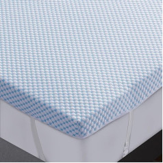 DUANDUAN Gel Topper 180 x 200 cm, 7.5 cm Gel Foam Memory Foam Mattress Topper for Pressure Relief, Premium Soft Cooling Sleep, Non-Slip Design with Removable and Washable Cover