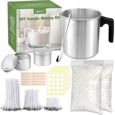 JBEIY Candle Making Set, Candle Set DIY with Soy Wax, Wicks, Candle Tin, Wick Holder, Candle Set for Adults, Beginners, Candle Making