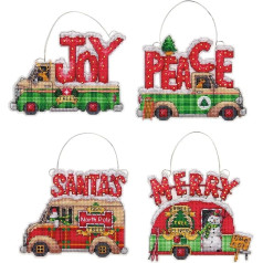 Dimensions Handarbeiten Stickpackung mit Zählmuster: Ornament Set: Holiday Truck, Kunststoff-Leinwand, verschieden, One Size