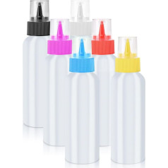 DODHEG 6 Pack Writer Bottles Small Squeeze Bottle Spice Squeeze Bottles for Cake Decorating Food Ice Cream Decoration Etc 4oz