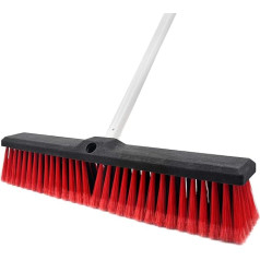 Sliding Broom Stiff Indoor Outdoor Rough Surface Floor Brush 45cm Wide 157cm Long Handle Stainless Steel for Cleaning Bathroom, Kitchen, Patio, Garage, Deck, Tile Floor