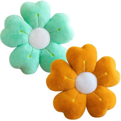 Toyhood Flower Cushion Chair Cushion Plush Cushion Flower Shape Cute Daisy Shape Floor Cushion Tatami Seat Cushion for Home Kitchen Bedroom Sofa Reading Corner Decoration Yellow 2 Pack