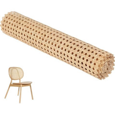 OUGPIU Rattan Wicker Webbing 1.5/2 Metre Wide Rattan Fabric Roll, Rattan Strips for Rattan Furniture DIY Repair, Plastic Wicker, Rattan Webbing Roll for Cabinets Cupboard Chair