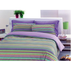 Linen Web 100% Cotton Duvet Cover Bay Design Lilac