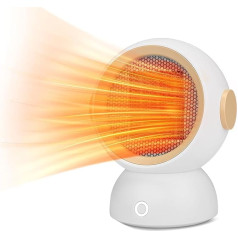 Unipampa Fan Heater, 1200 W Small Electric Heater, Fan Heater Energy Saving, PTC Ceramic Fan Heater with 2 Heat Settings, Tilt Protection, Overheating Protection, Ideal for Living Room, Bedroom,