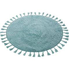 Olivia Rocco Round Tassels Bath Mat Super Soft Bathroom Rug Non-Slip Plush Bath Mats Rug for Bathtub Shower Bathroom Home (Duck Egg)