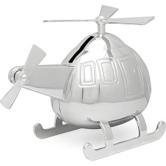 Zilverstad Helicopter Money Box Silver