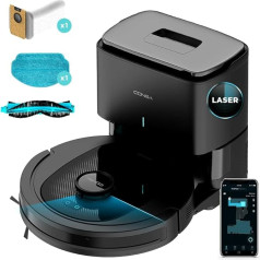 Cecotec Robot Staubsauger mit Selbstentleerungsbasis Conga 7490 Ultimate Home Genesis. Laser-Navigation, 4000 Pa, 120 Minuten Autonomie, App-Steuerung, Automatische Erkennung eines 2-Liter-Beutels