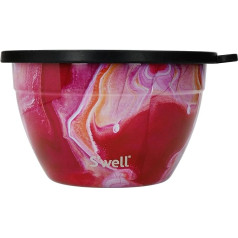 S'well lifetime brands europe limited Salad Bowl Set, Rose Agate, 1.9 Litre - Salad Lunch Box with Spice Container and Removable Tray - Leakproof and Dishwasher Safe, Rose