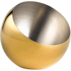 APS Sphere 40773 Bowl Diameter 16 cm Height 15 cm 0.8 Litres Stainless Steel Gold Look
