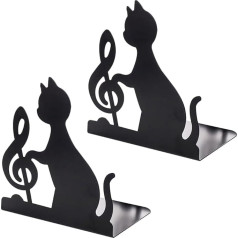 Decorative Cat Bookends, Heavy Duty Bookends for Shelves, Scratch-Resistant and Non-Slip Book Holder for Home Office Desk, Perfect Bookends for Shelves for Students and