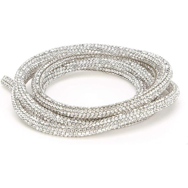 Rhinestone Ribbon Wedding Dress Round Lace Doilies DIY Clothes Sewing Accessories Trim Embellishments Rose Hessian Ribbon Rhinestones (White)