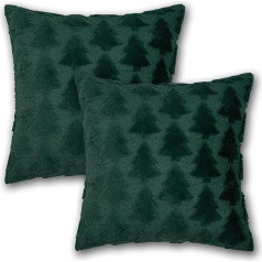 Tokusyou Christmas Cushion Cover, Pack of 2, Plush Christmas Cushion Cover, Winter Cushion Covers, Decorative Fluffy Sofa Cushion Cover, Decorative Cushion Covers, Decoration for Living Room, Bedroom,