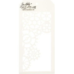 Stampers Anonymous Tim Holtz Schicht-Schablonen, 10,5 x 21,6 cm, Zahnräder