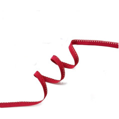 Yalulu 20 Meters 10mm Wide Lace Elastic Ribbon Embellishment Lace Ribbon Flower Edge Trim for Sewing Crafts Underwear Decor (Wine Red)
