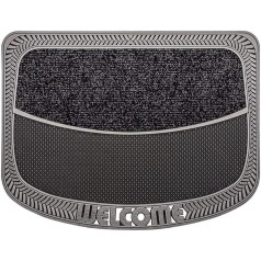 CarFashion 257189 Pur|TwinClean - Floor mat | Door mat | Doormat | Dirt trap mat | Entrance mat | For indoor and outdoor use, anthracite metallic, 78 x 55 x cm